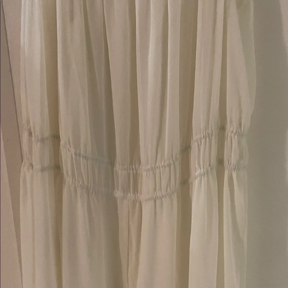 Sheer Chiffon Ivory Maxi Dress - Picture 10 of 11